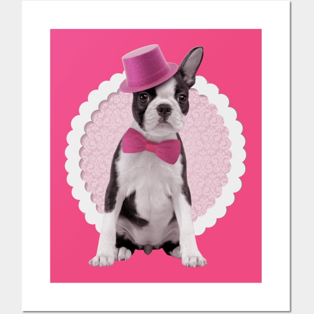 Boston Terrier dog Wall Art by Nartissima